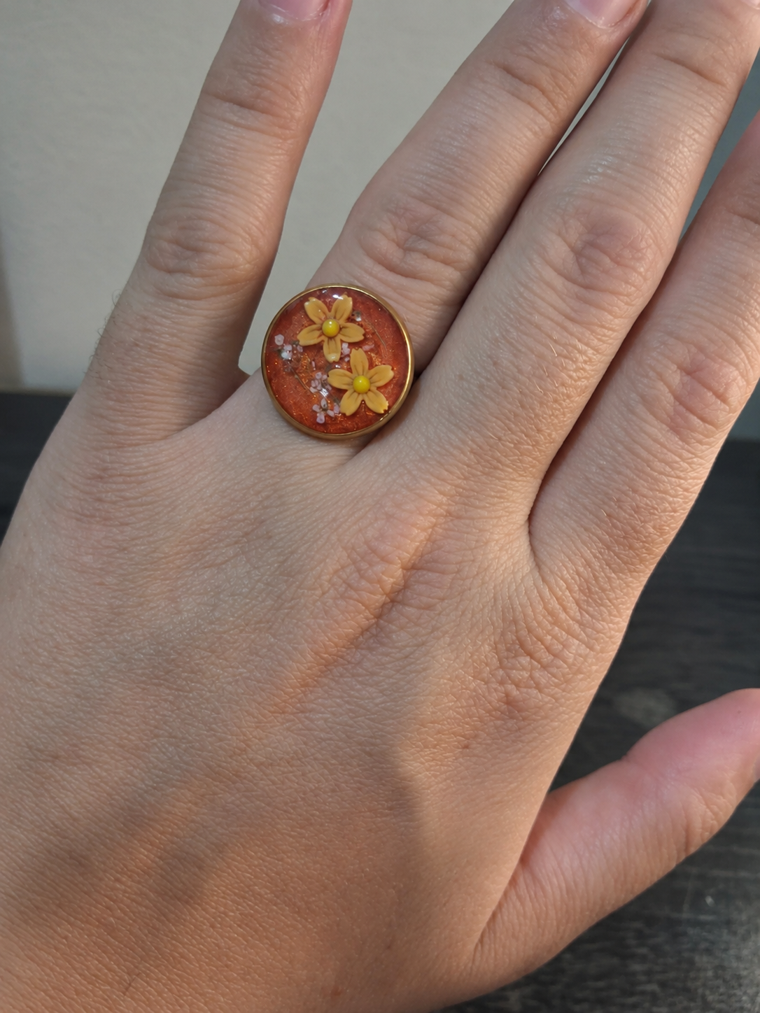 Amber Meadow Ring