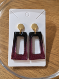 Midnight Berry Frames Earrings