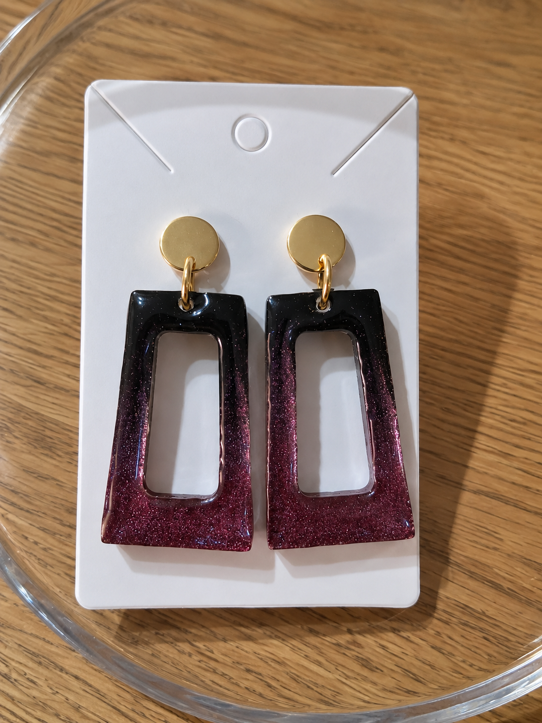 Midnight Berry Frames Earrings
