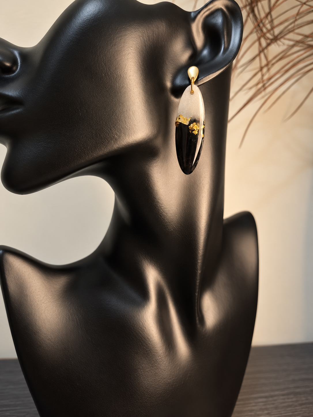 Golden Aurora Oval Earrings