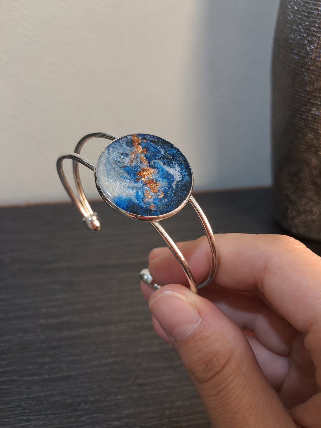 Blue Galaxy Bangle Bracelet