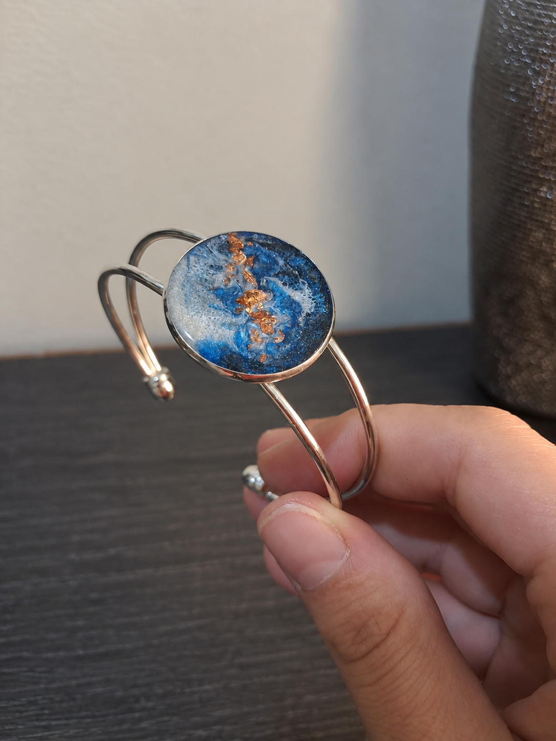 Blue Galaxy Bangle Bracelet