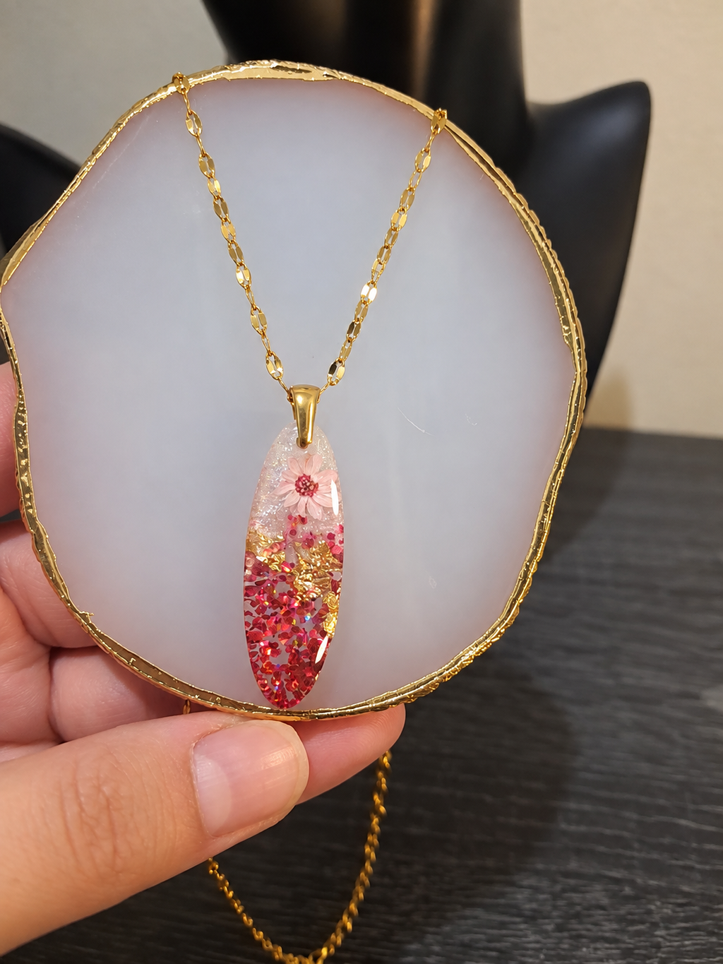 Blossom & Gold Flakes Necklace