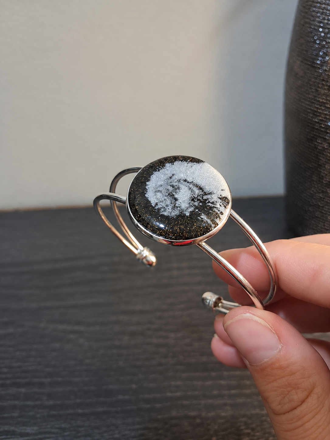 Cosmic Swirl Bangle Bracelet