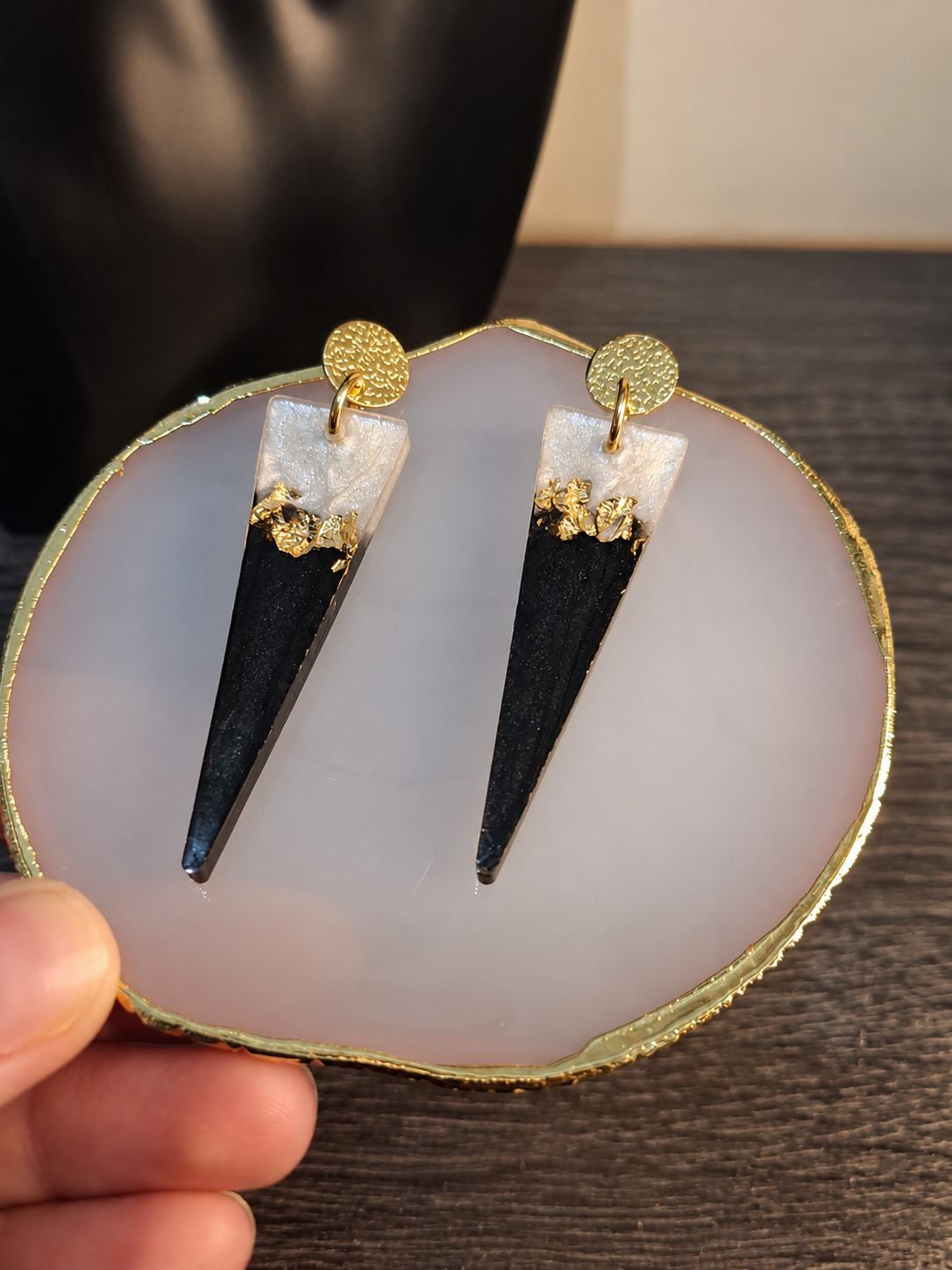 Aura Triangle Earrings