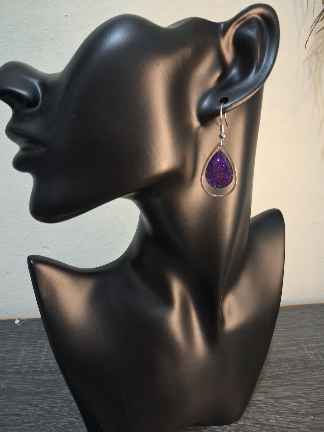 Violet Quartz Teardrop Earrings