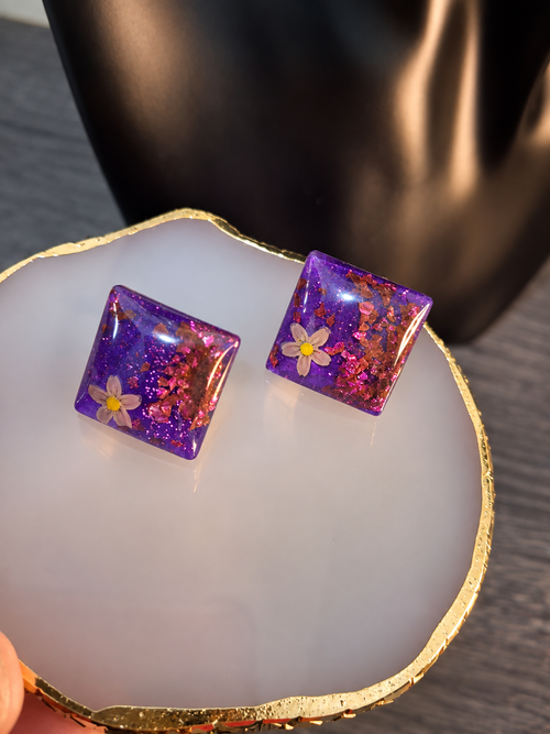 Amethyst Garden Diamond Earrings