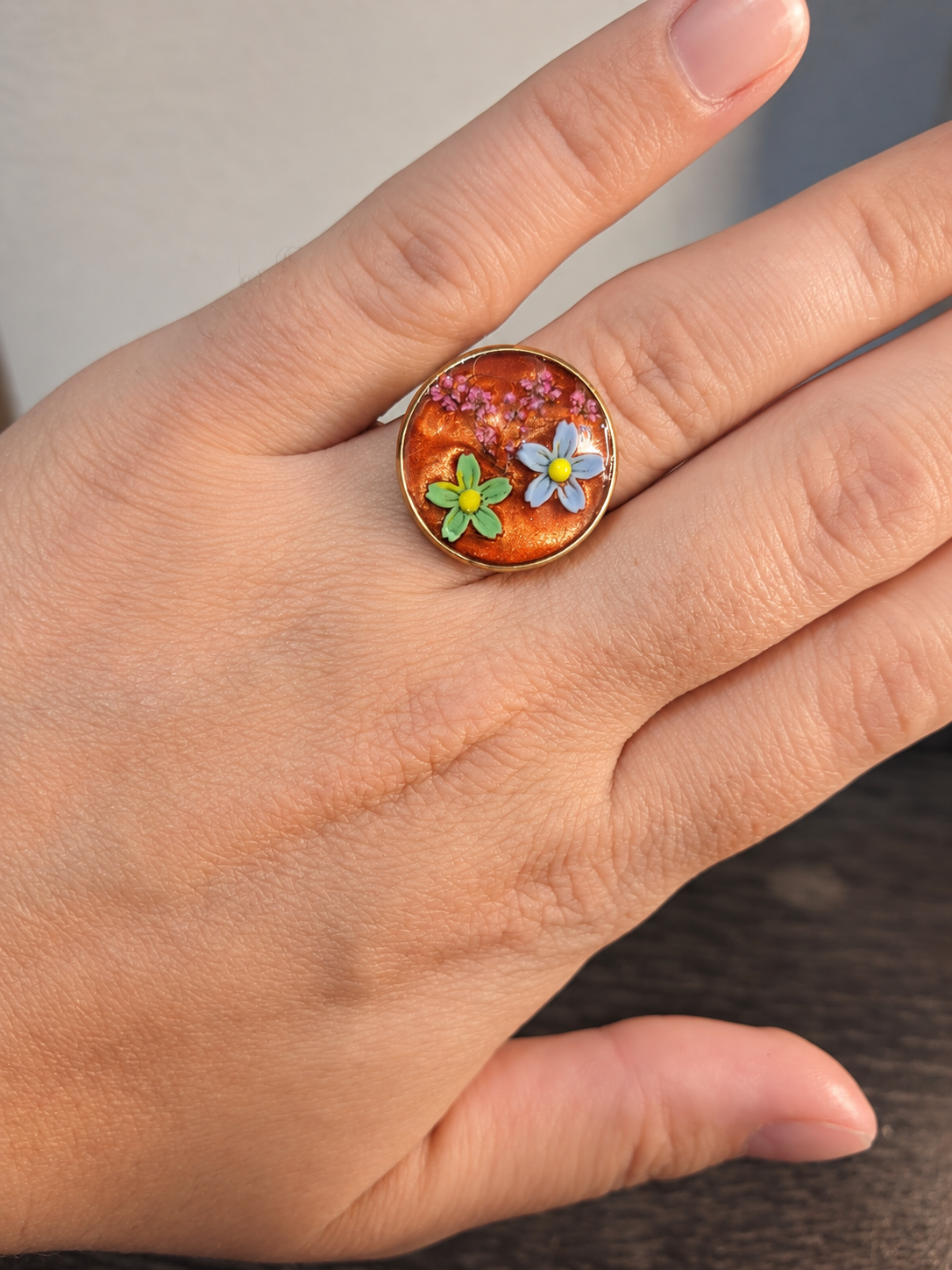 Bronze Mint & Sky Ring
