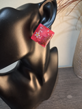 Bubblegum Blossom Square Earrings