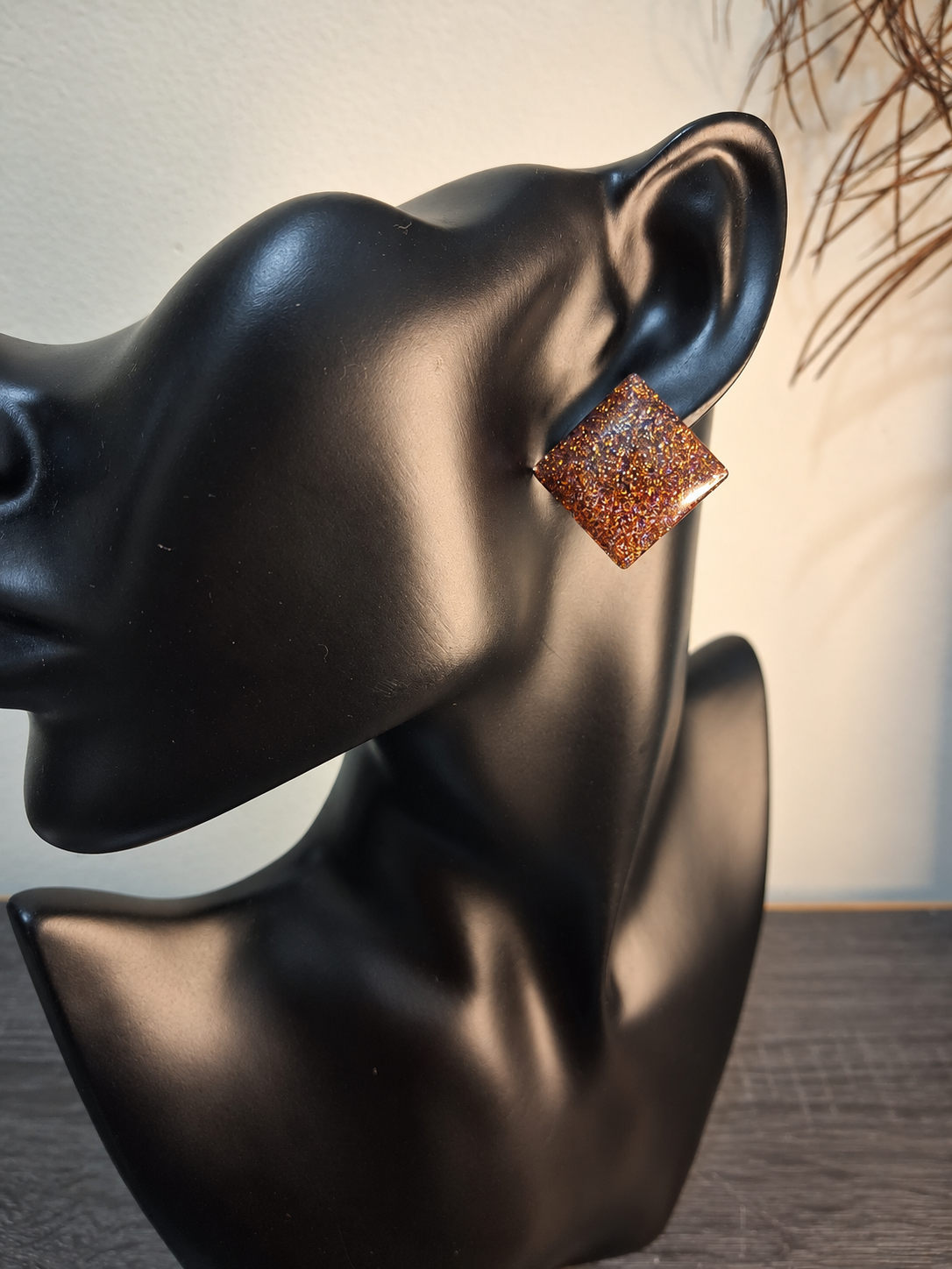 Bronze Sparkle Diamond Earrings