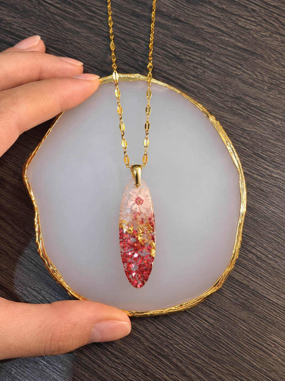 Blossom & Gold Flakes Necklace