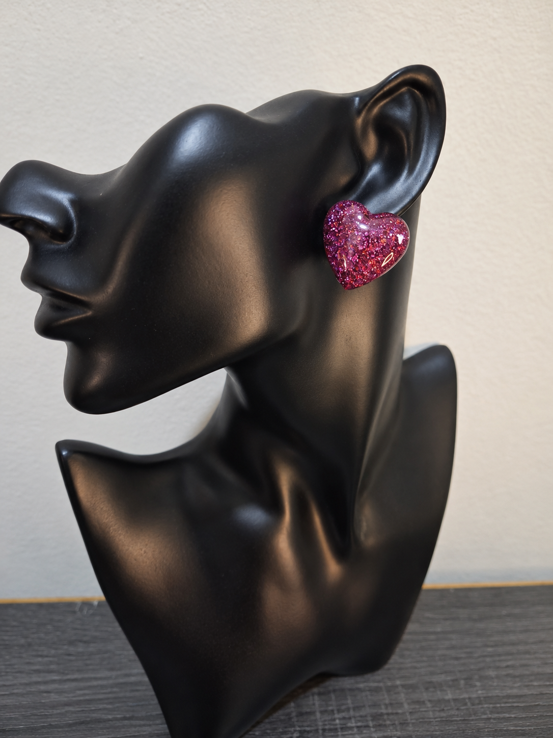 Magenta Crush Hearts Earrings