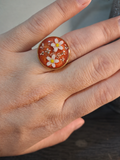 Amber Daisy Ring