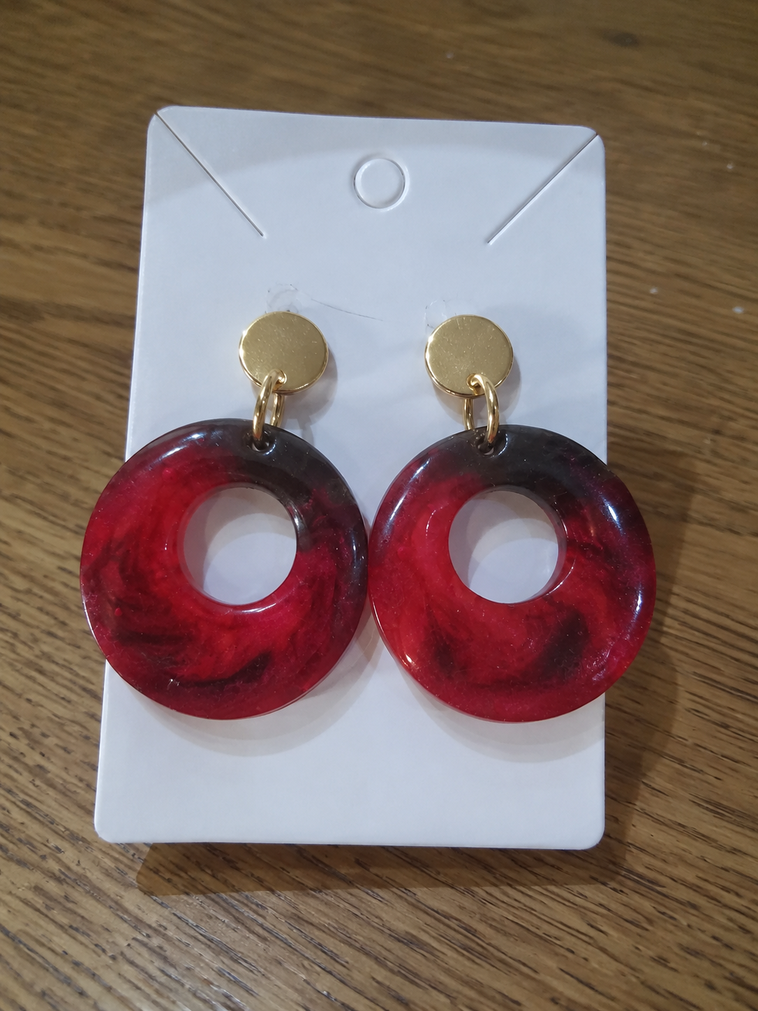 Ruby Eclipse Hoops Earrings