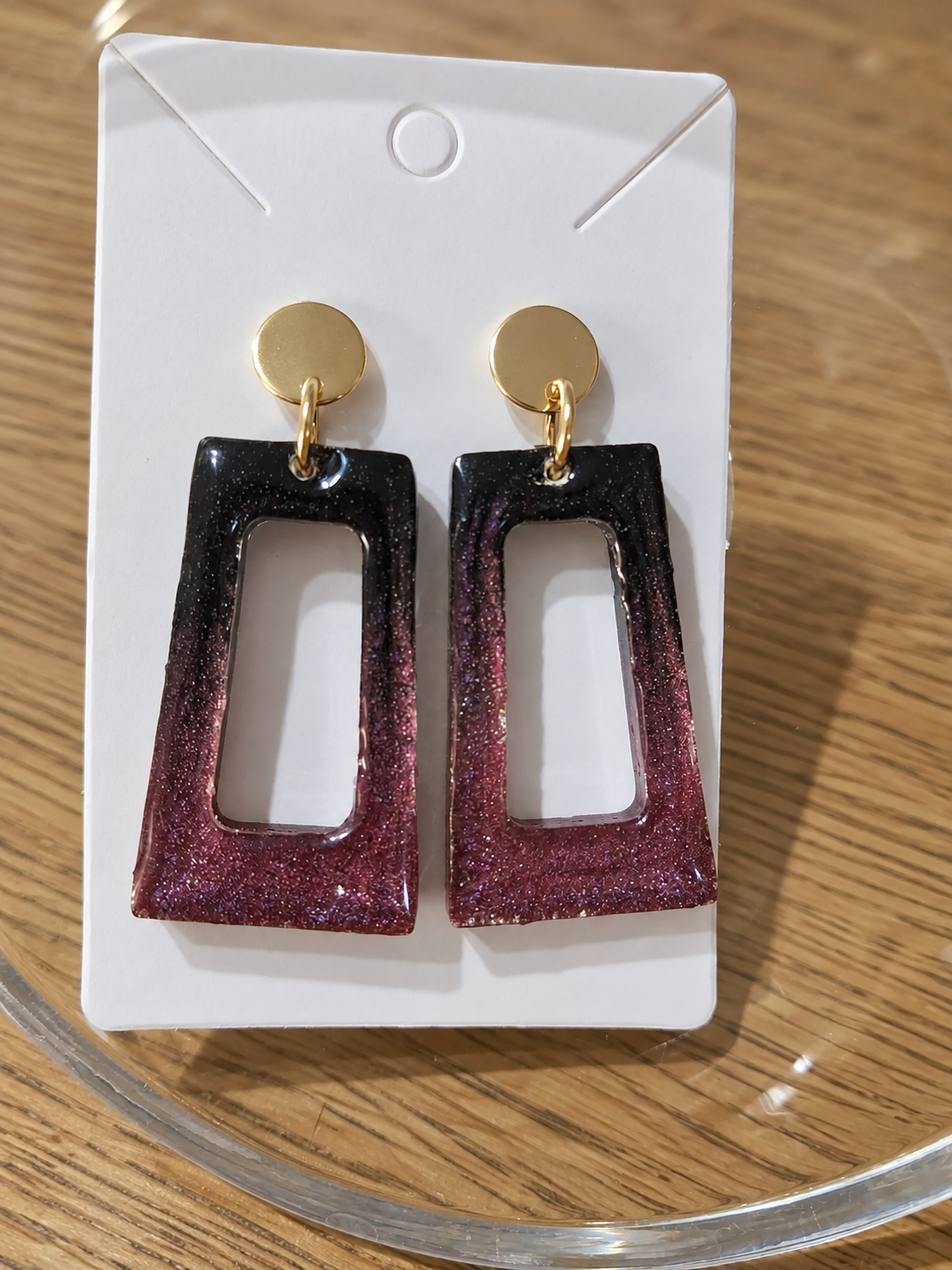 Midnight Berry Frames Earrings