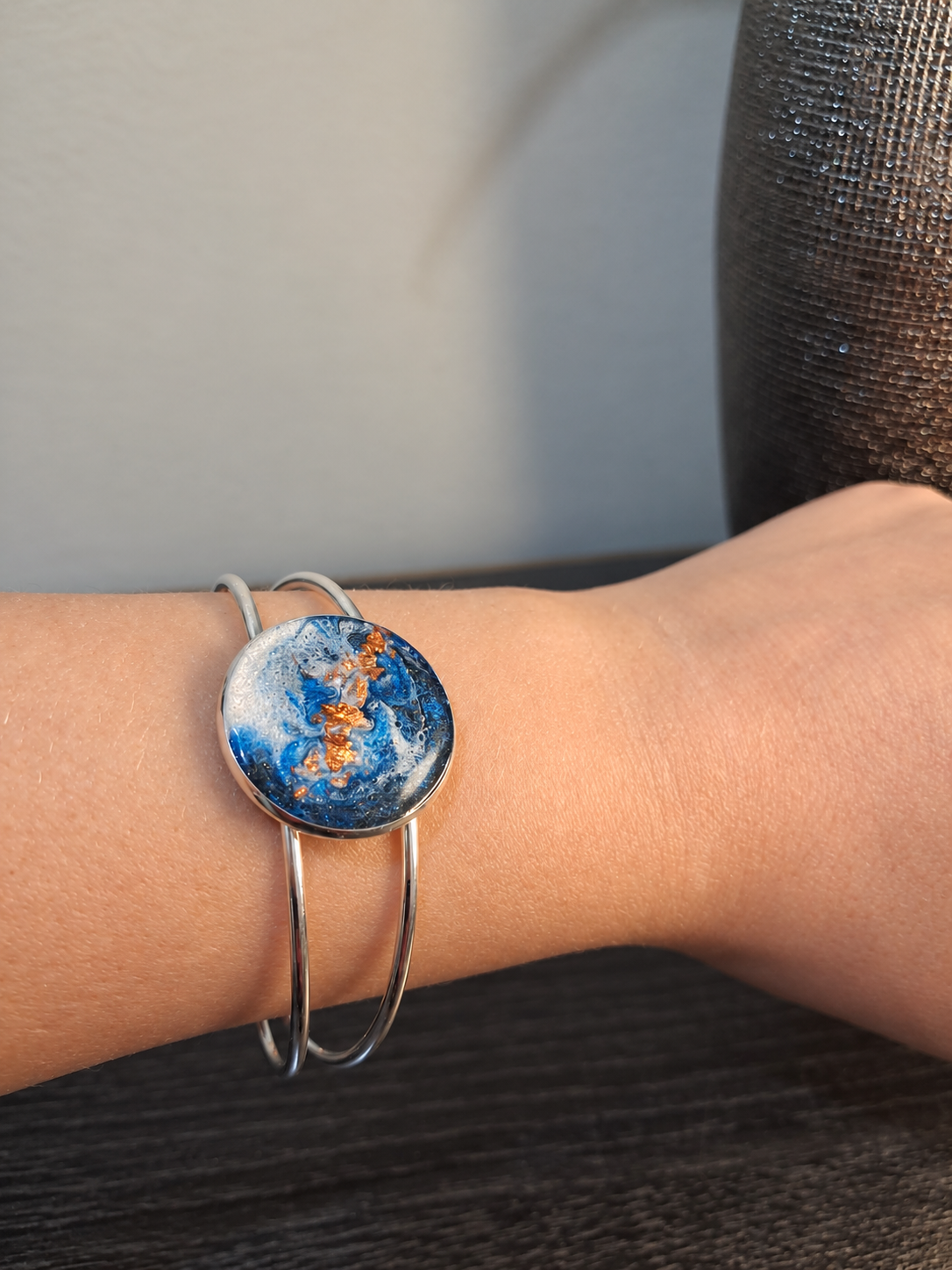 Blue Galaxy Bangle Bracelet