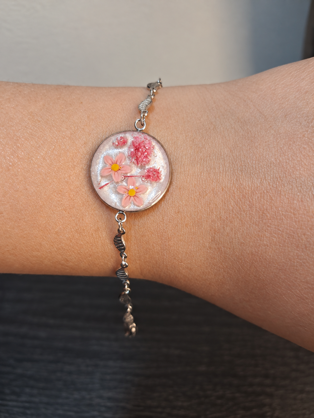 Pink Cherry Bracelet