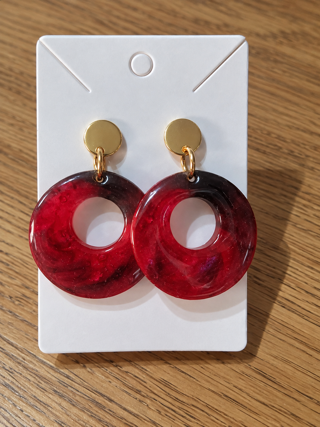 Ruby Eclipse Hoops Earrings