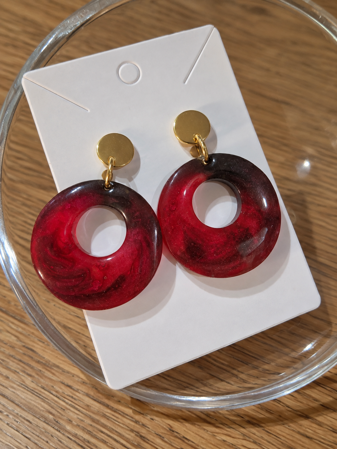 Ruby Eclipse Hoops Earrings