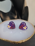 Purple Daisy Hearts